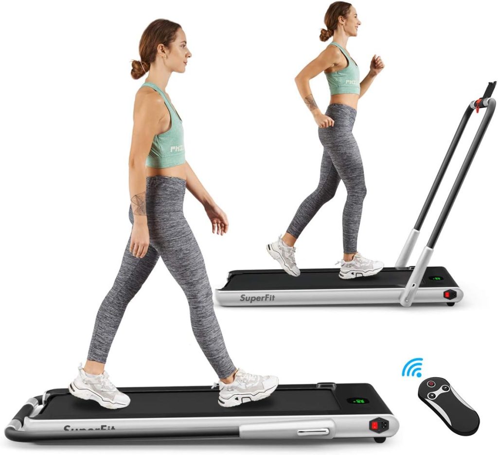 GoPlus 2-in-1 Folding Treadmill