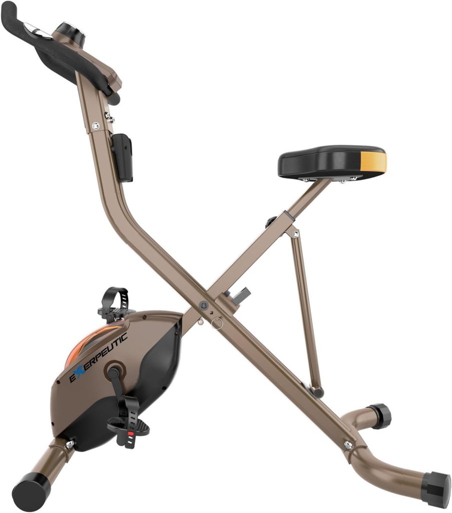 Exerpeutic Gold Foldable Exercise Bike