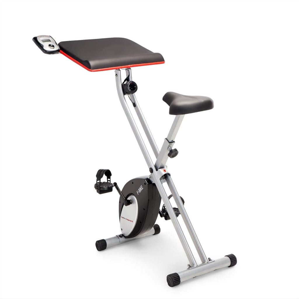 Marcy Foldable Exercise Bike with Laptop Table