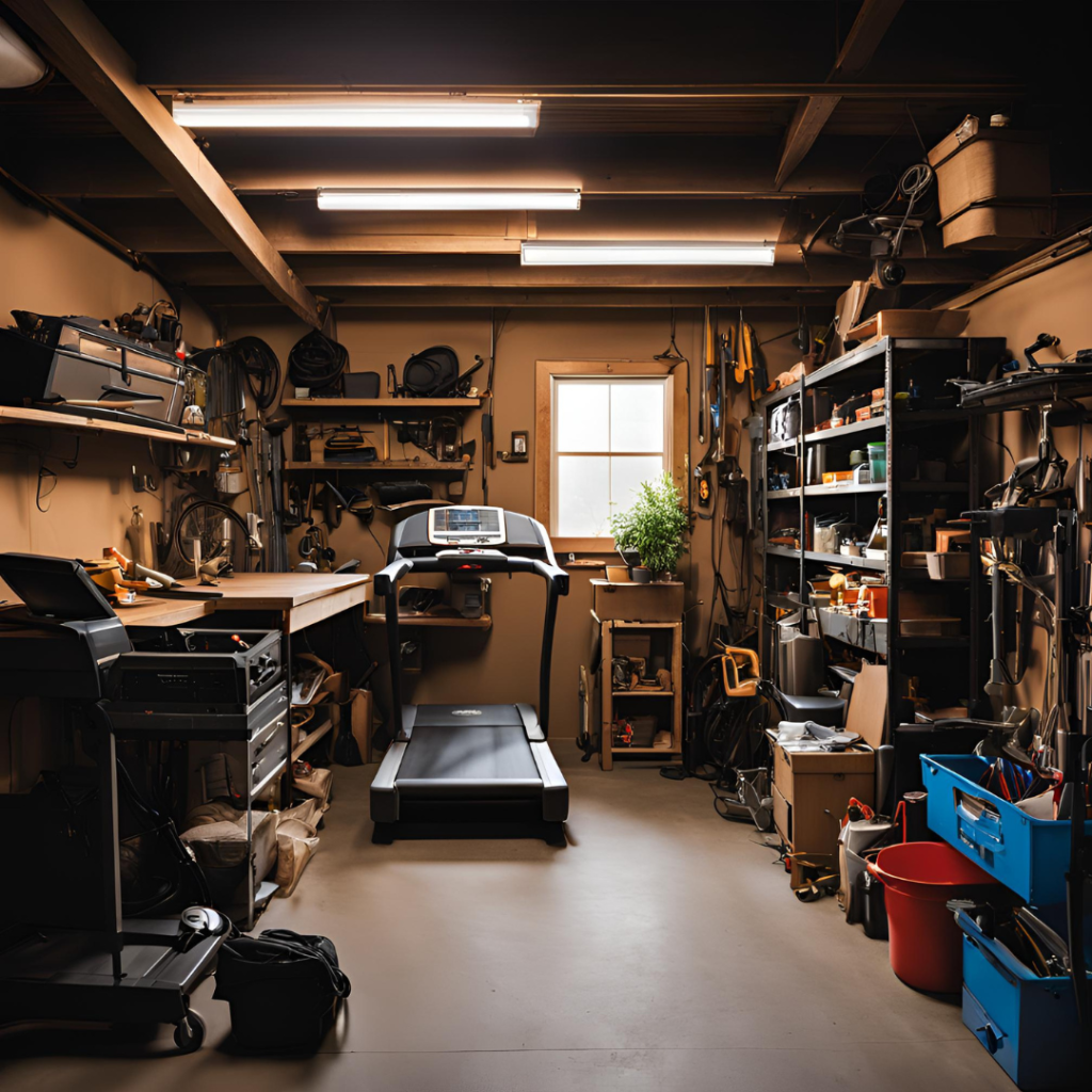 Hiding treadmill in Garage