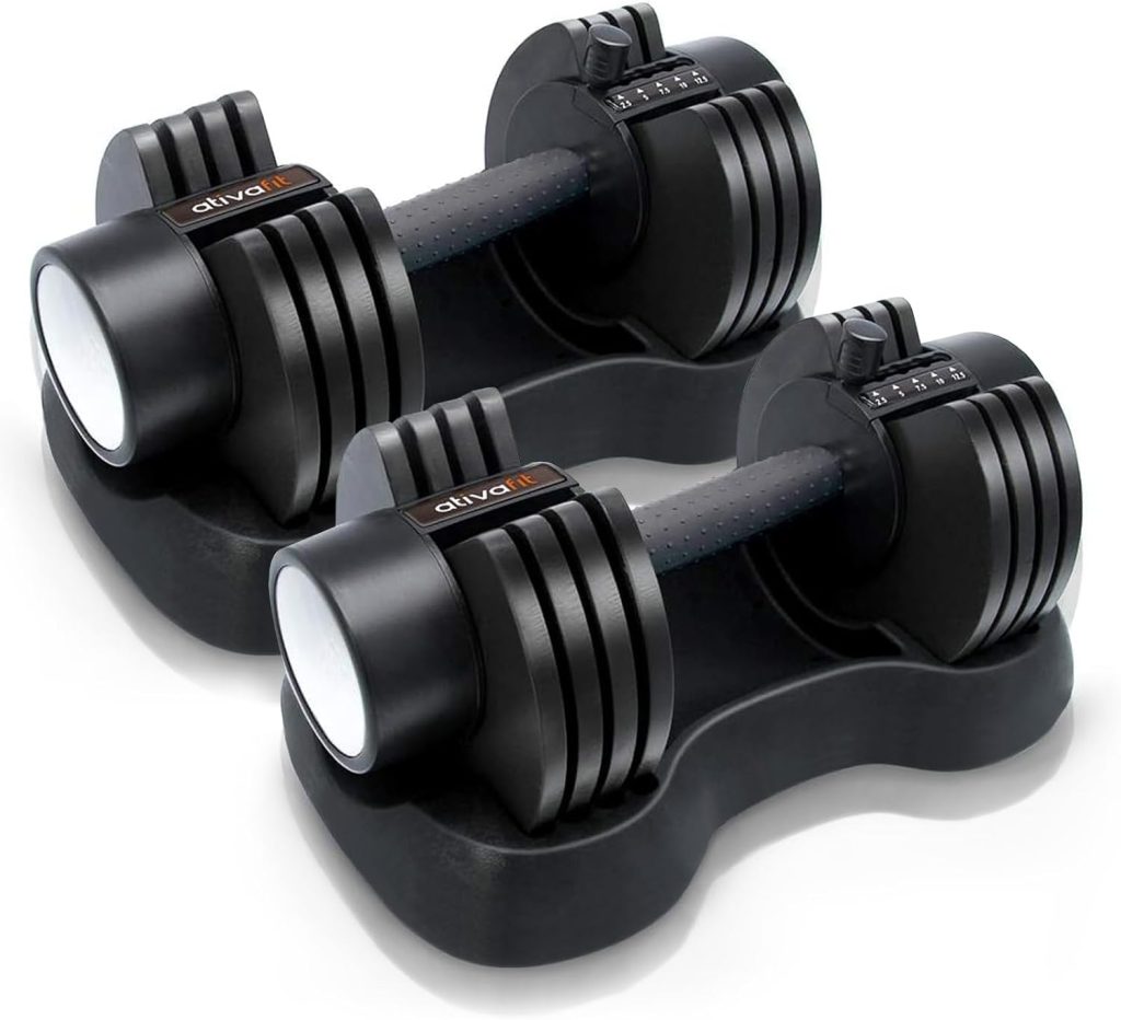 Ativafit 27.5/66/88LBS Pair Adjustable Dumbbell