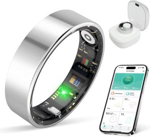 Smart Health Ring for Men Fitness Tracker with Heart Rate
