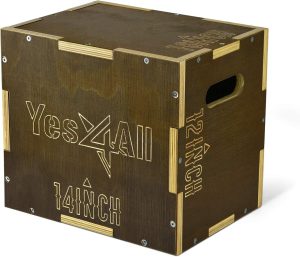 Yes4All Plyo Box, 3-in-1 Wooden Box Jumps for Home Gym