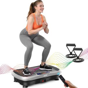 AXV Vibration Plate Fitness Platform Exercise Machine Silver