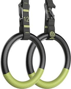QUOLIX Gymnastic Rings with Adjustable Straps (Men & Women)
