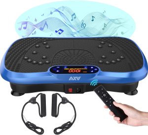 AXV Vibration Plate Fitness Platform Exercise Machine (Blue)