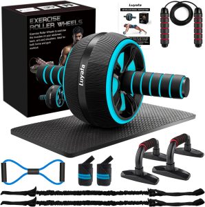 Ab Roller Wheel, 10-In-1 Ab Exercise Wheels Kit