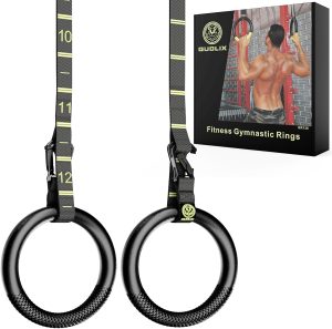 QUOLIX Gymnastic Rings with Adjustable Straps
