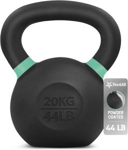 Yes4All Powder Coated Cast Iron Kettlebell