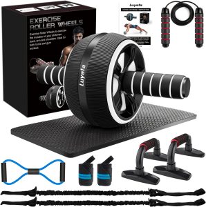 Ab Roller Wheel, 10-In-1 Ab Exercise Wheels Kit 