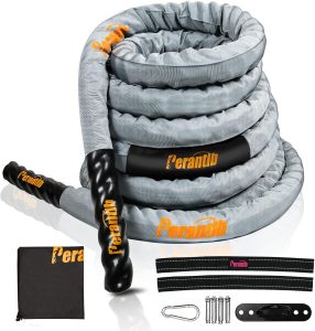 Perantlb Poly Battle Rope with Cloth Sleeve