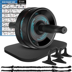Ab Roller Wheel, 6-in-1 Ab Roller Kit with Knee Mat