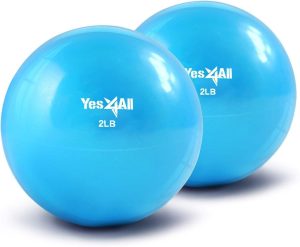 Yes4All Weighted Toning Balls for Exercise, Pilates, Yoga, Balance & Flexibility