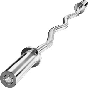 Olympic EZ Curl Barbell Bar 47" Curl Bar for Weight Lifting