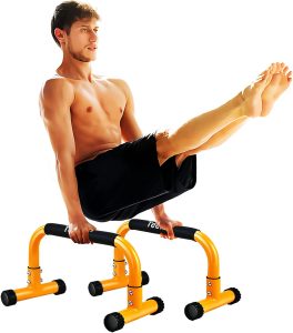 Teclor Push Up Bar, Parallettes Bars for L-sit & Dip
