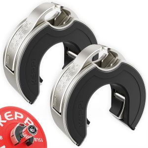Keppi Fitness Barbell Clamps – 2-Inch Aluminum Clips with Magnetic Storage
