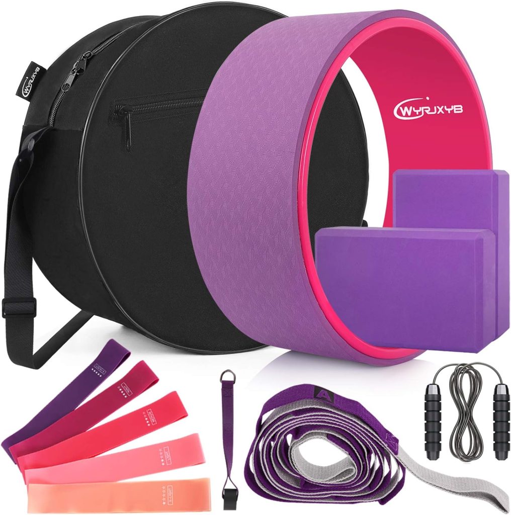 Yoga Wheel Set 11-in-1 with Back Roller and Accessories