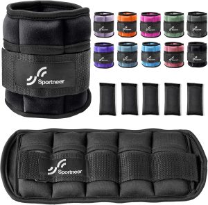 Sportneer Adjustable Ankle Weights (1β10 lbs)